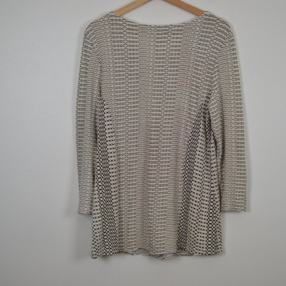 Tianello By Steve Barraza Womens L Pullover Textured Knit Stretch Tunic Top - Picture 4 of 9